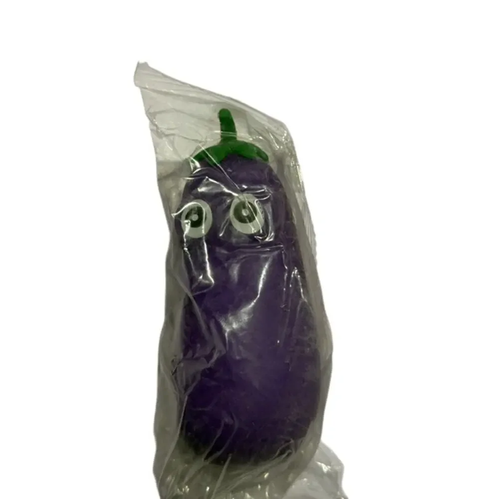 2 Pack Eggplant Squishy Slow Rising Stress Toy Purple Vegetable Fidget New